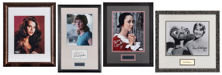  [ACTRESSES]. Group of 4 signed photographs or cards. [V.p.,...