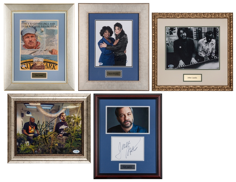  [DIRECTORS OR PRODUCERS]. Group of 5 signed photographs, ad...