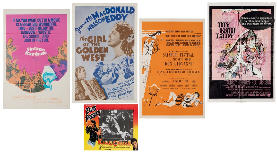  [MUSICALS]. Ten Musical Movie Posters. Circa 1930-70s. Incl...