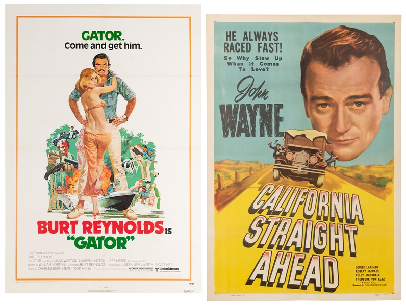  Two Comedy Movie Posters. Gator. United Artists Corp., ca. ...