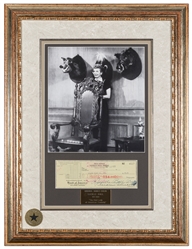  [I LOVE LUCY]. BALL, Lucille (1911-1989). Signed check. [Lo...