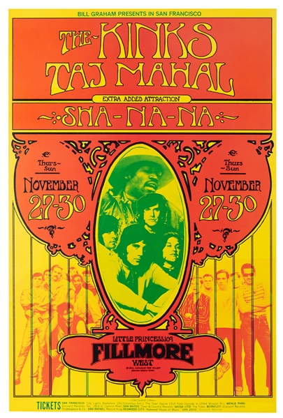  “Bill Graham Presents in San Francisco The Kinks Taj Mahal ...