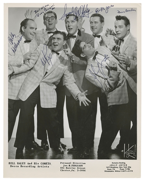  BILL HALEY AND HIS COMETS. Signed photo. New York: Jolly Jo...