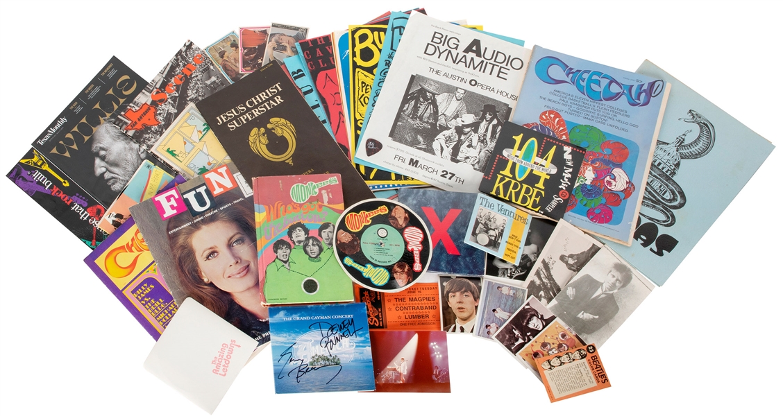  Collection of 1960/70s music ephemera, CDs, and booklets. I...