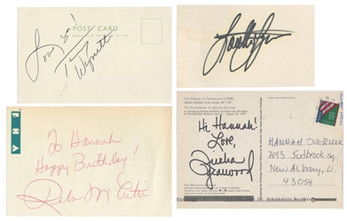  [COUNTRY MUSIC]. Group of four clipped signatures on postca...