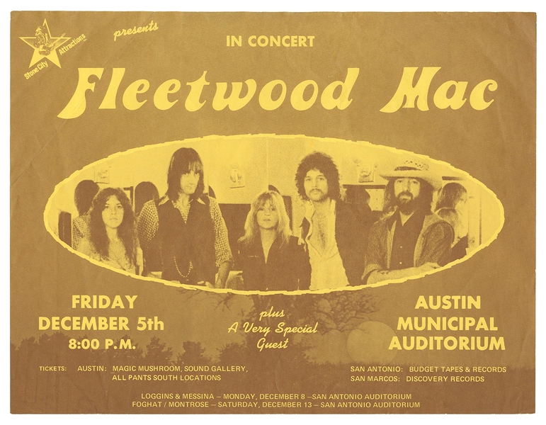  “In Concert Fleetwood Mac Austin Municipal Auditorium” hand...