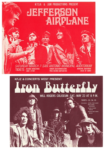  Group of 2 handbills. Including: “Iron Butterfly Will Roger...