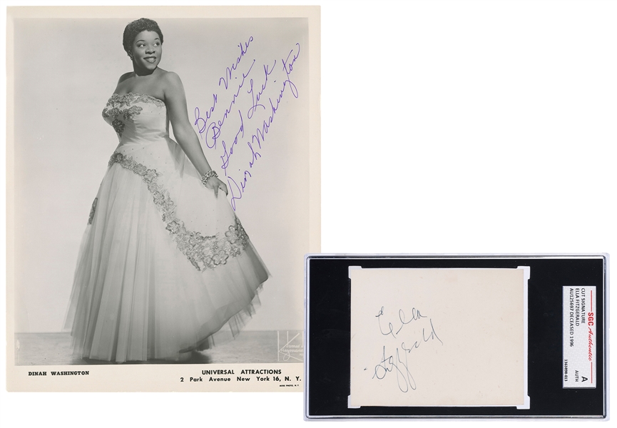  [JAZZ]. Group of two signed items by legendary female jazz ...