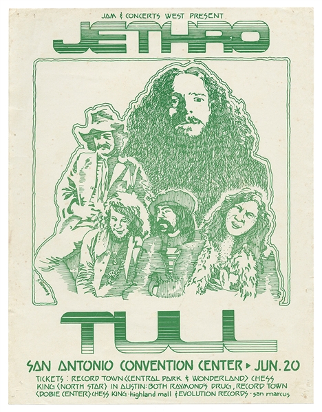  “Jethro Tull San Antonio Convention Center” handbill. [Ca. ...