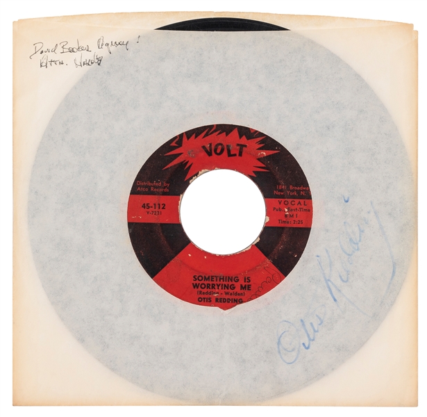  REDDING, Otis (b. 1941-1967). Signed single sleeve. New Yor...