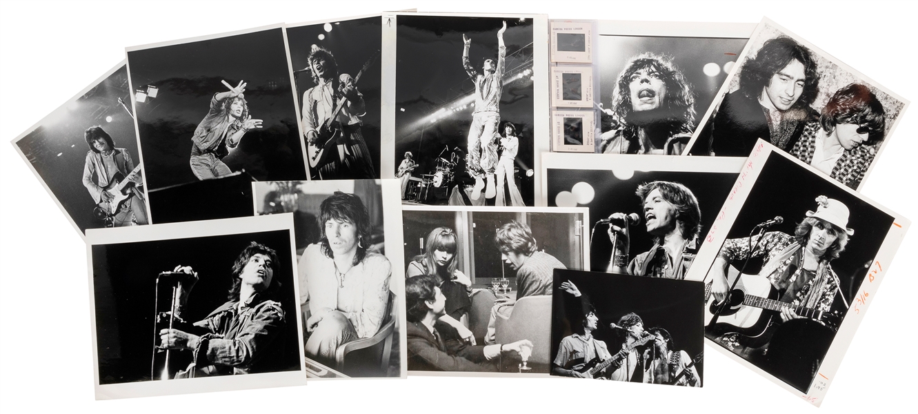  THE ROLLING STONES. A group 17 original photographs, mainly...