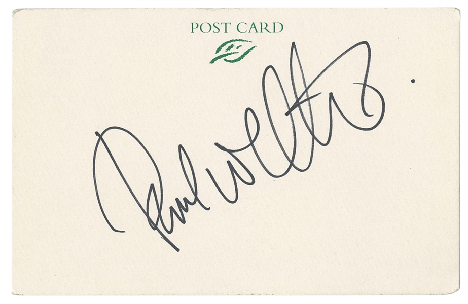  WELLER, Paul (b. 1958). Signed postcard. Plain postcard sig...