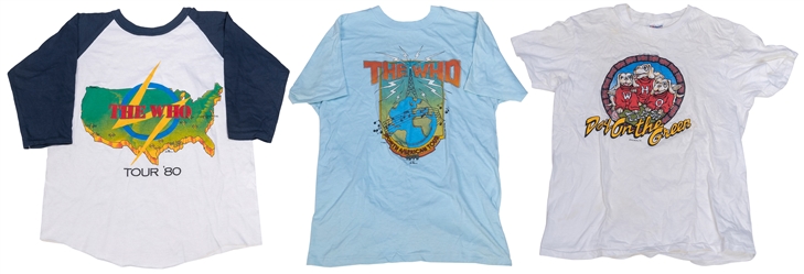  THE WHO. Group of three concert t-shirts. Including The Who...