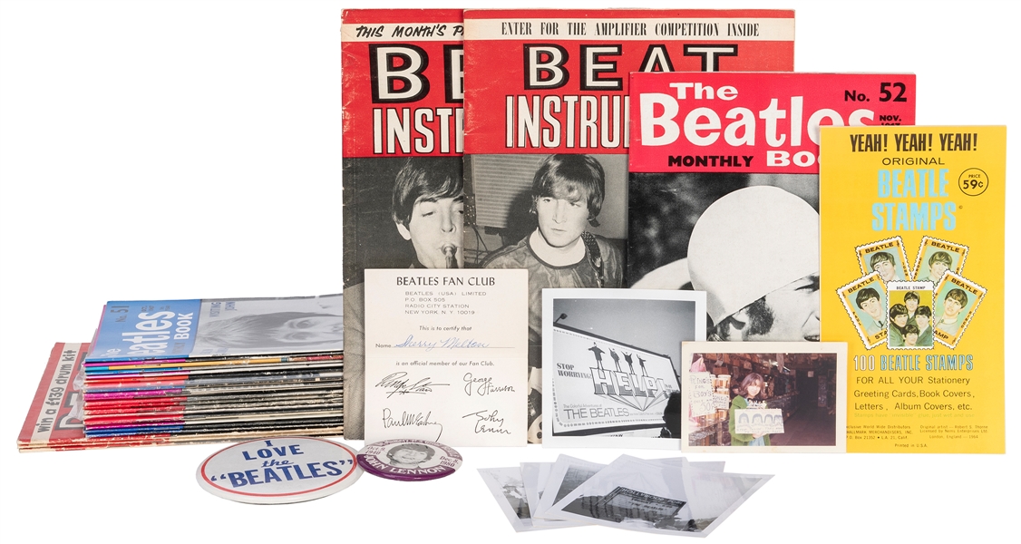  THE BEATLES. Group of Beatles-related merchandise. Includin...