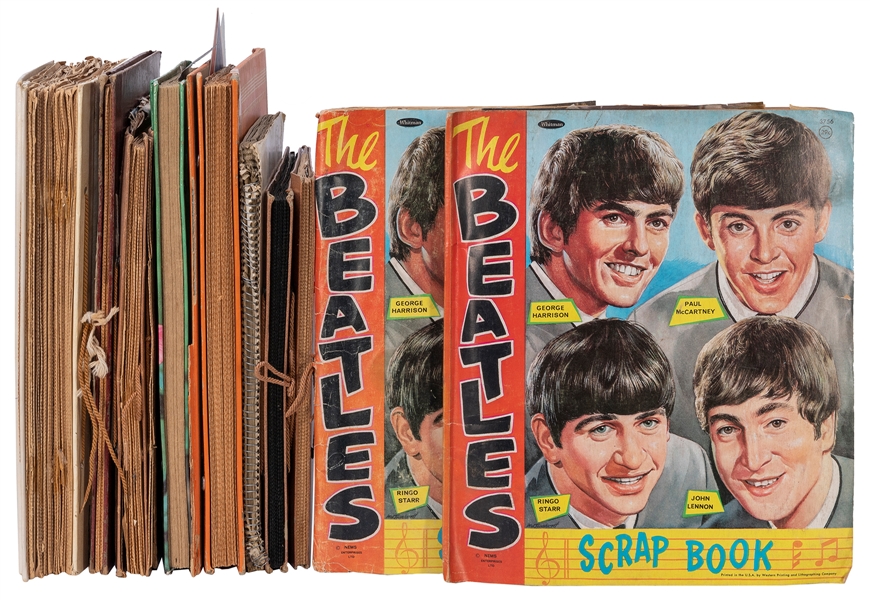  THE BEATLES. Group of twelve scrapbooks. [V.p., ca. 1960s]....