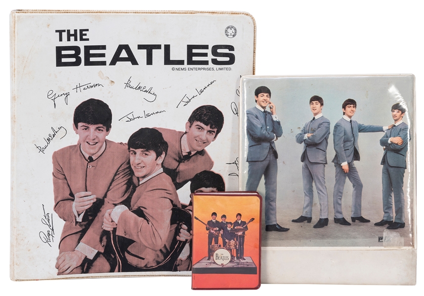  THE BEATLES. Group of three vinyl items. V.p., ca. 1964-196...