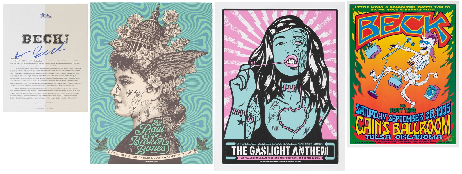  Group of 3 Indie concert lithograph or serigraph posters. [...