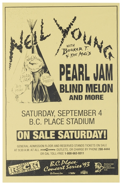  Neil Young, Pearl Jam with Booker T. and the MG’s B.C. Plac...