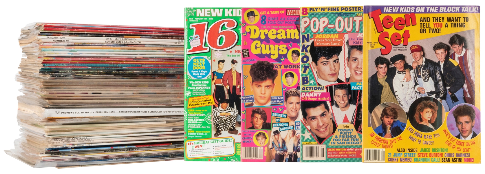  Group of nearly 50 Teen magazines. [V.p., ca. 1990s]. With ...