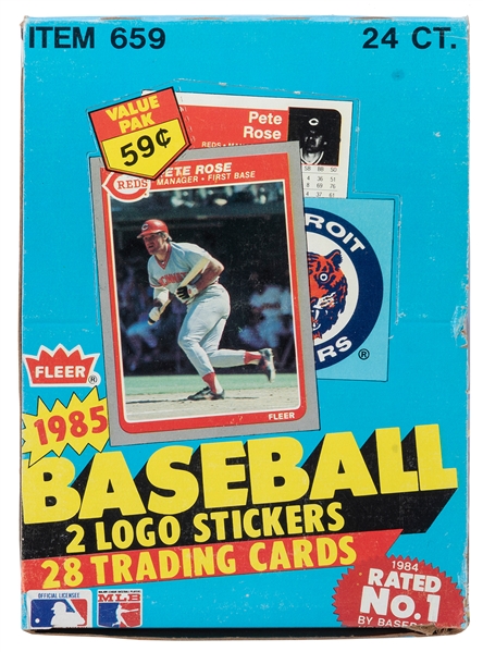  1985 Fleer Baseball Card Box. [Philadelphia: Fleer Corp., 1...