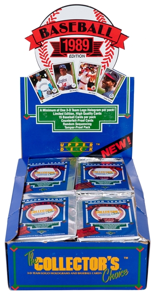  1989 Upper Deck Baseball Low Number Series Wax Box. Carlsba...