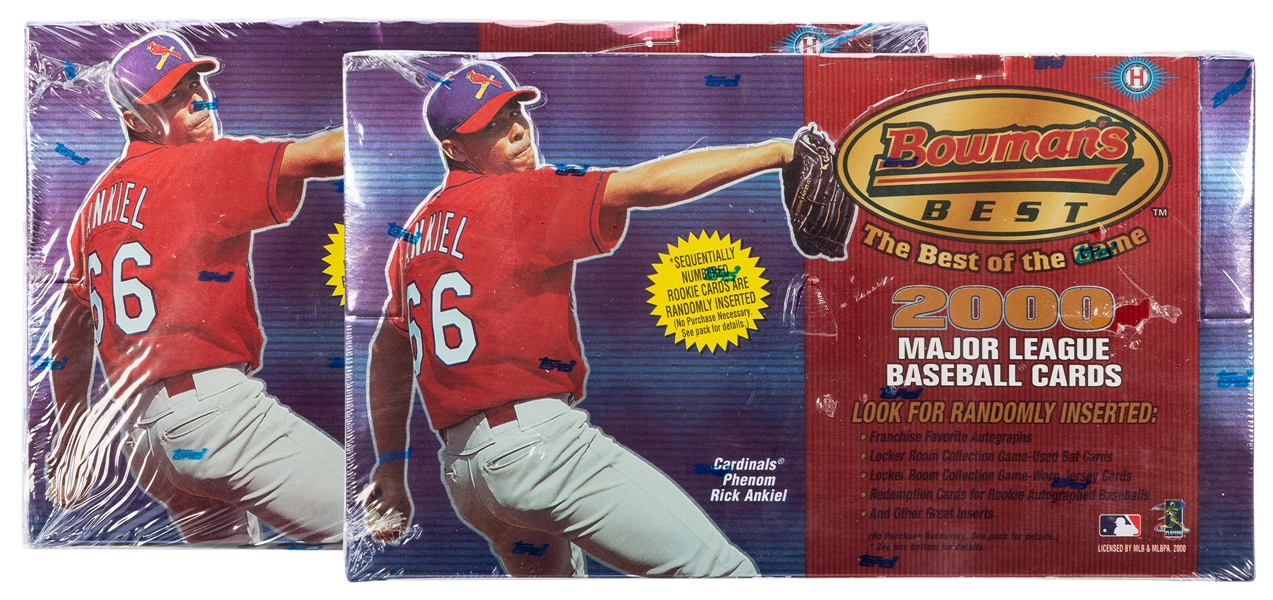  2000 Pair of Bowman’s Best Major League Baseball Cards Boxe...