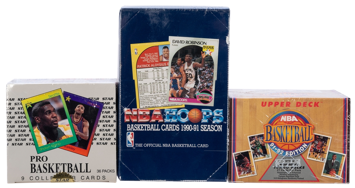  Group of 3 Factory Sealed Basketball Cards Boxes. Including...