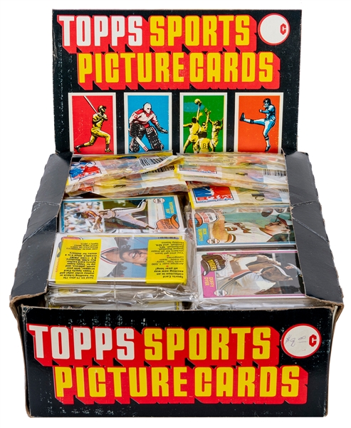  1981 Topps Baseball Rack Packs opened display box. New York...