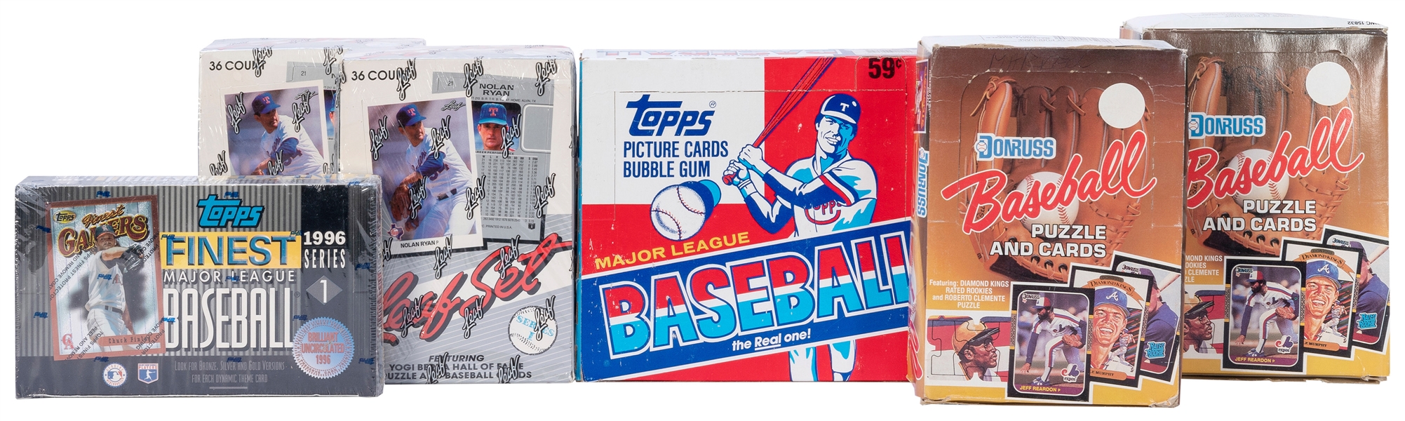  1985-1996 Mixed Lot of 6 Leaf/Topps Factory Sealed Boxes of...