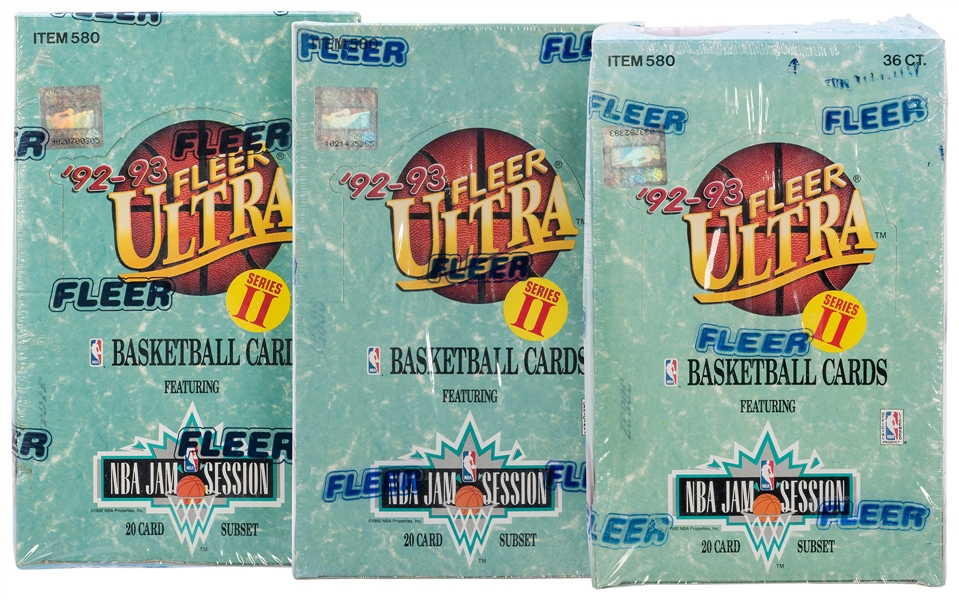  ‘92-’93 Fleer Ultra Basketball Series II Cards Boxes. Mt. L...