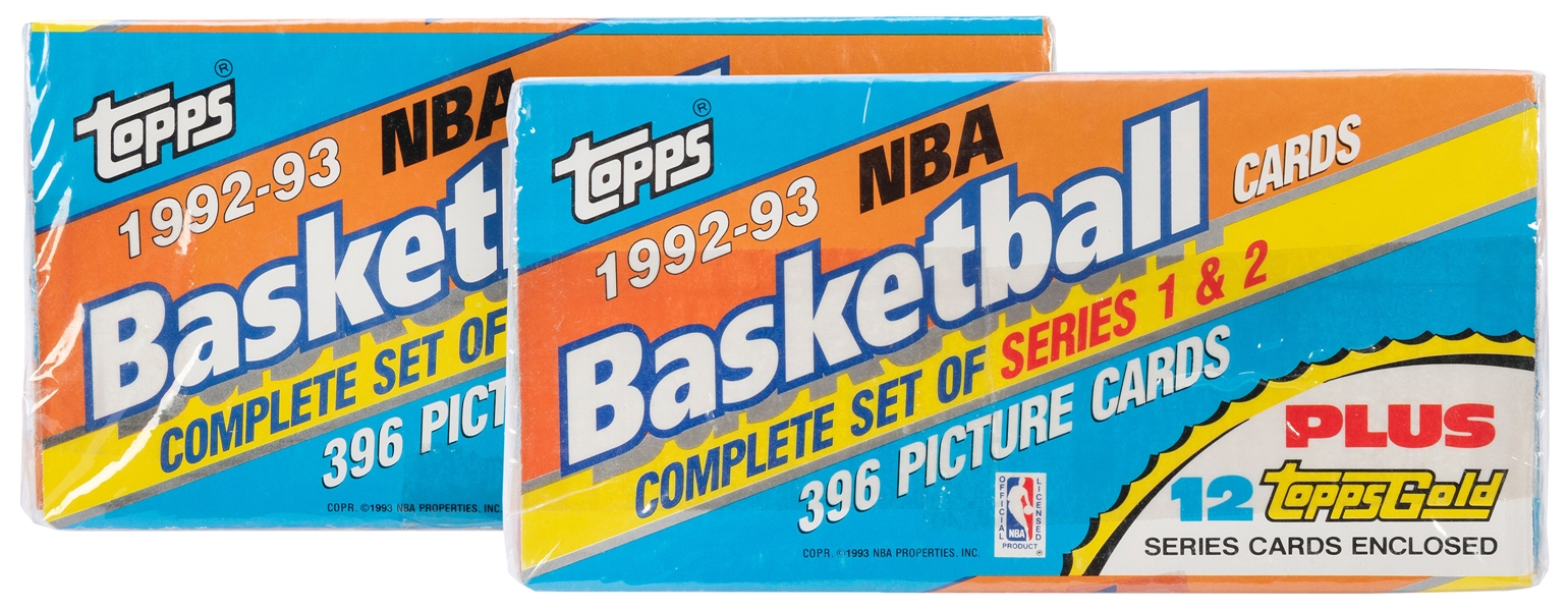  1992-93 Topps NBA Basketball Cards (2 sets). New York: The ...