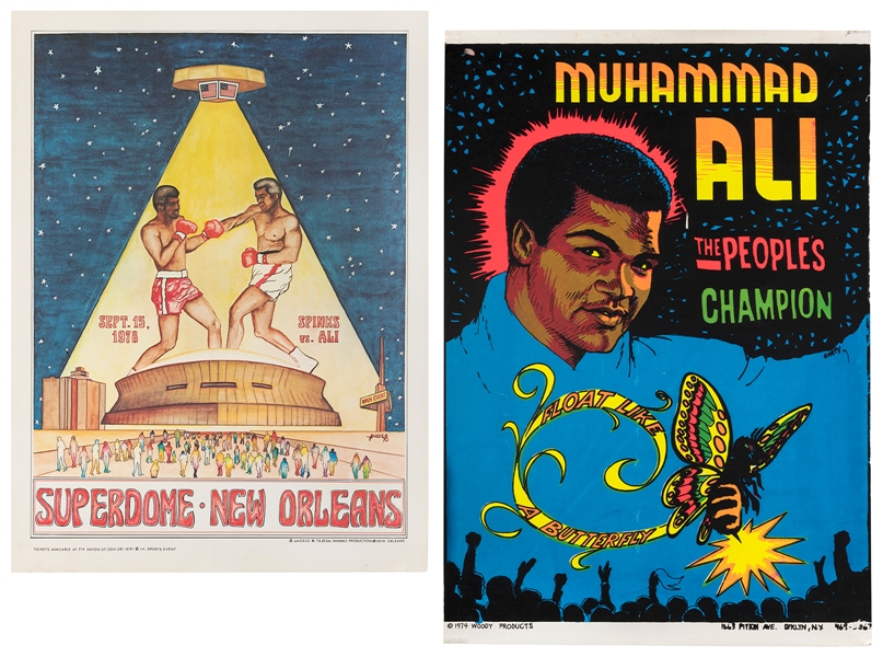  ALI, Muhammad (1942-2016). Group of 2 posters. Including Sp...