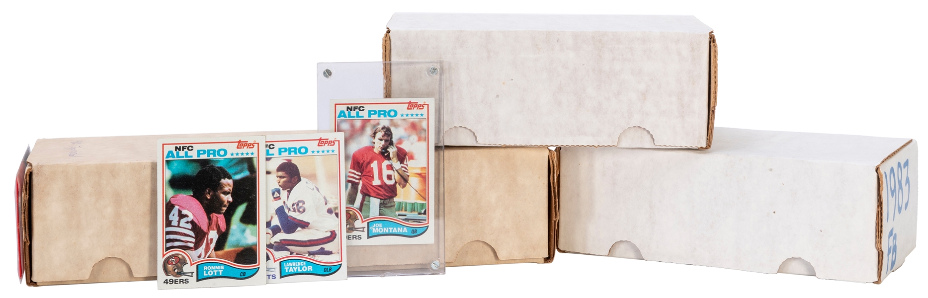  1982, 1983 Topps Football card sets. New York: Topps Chewin...