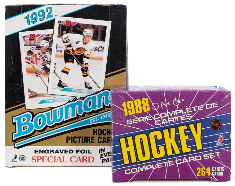  1988-1992 Mixed Lot of 2 Boxes of Hockey Cards. Including 1...