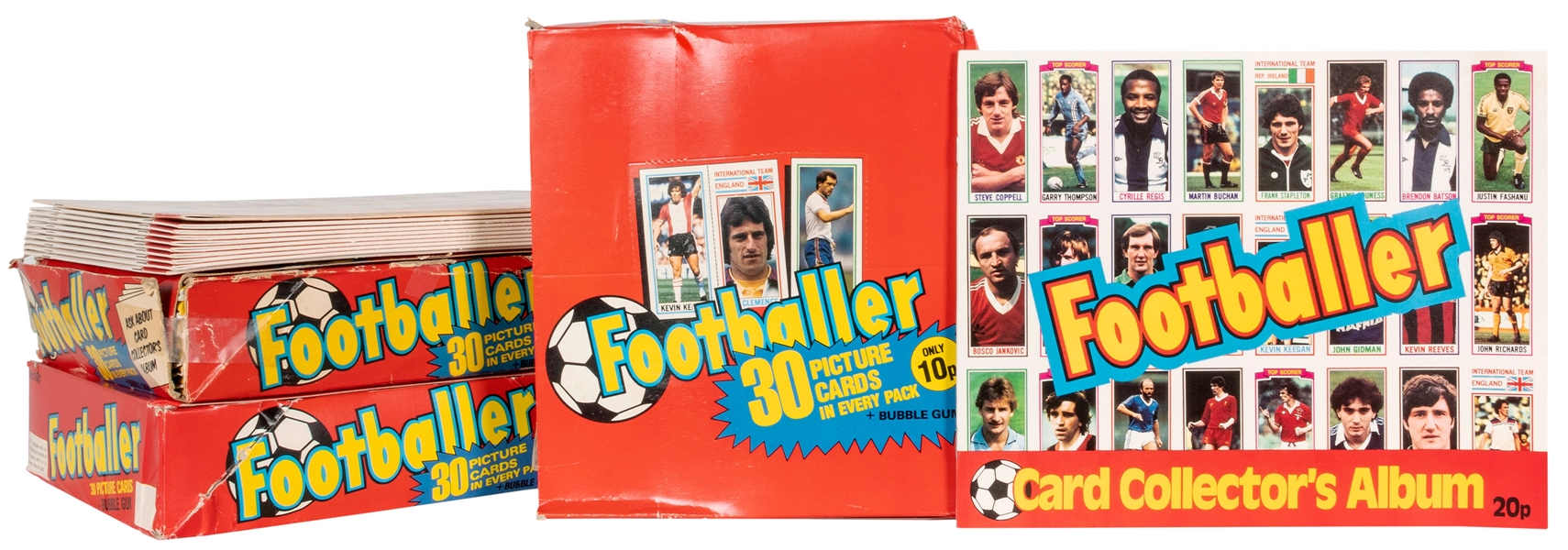  1981 Topps English League “Footballer” Soccer Boxes. Duryea...