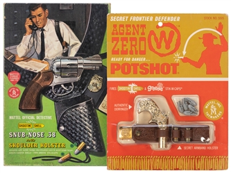  Group of 2 Cap Gun Pistol Sets with Original Packaging. Los...