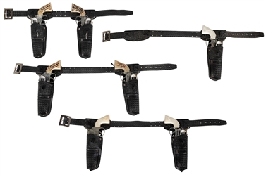  Group of 3 double-holster Mattel Lone Ranger holster belts ...