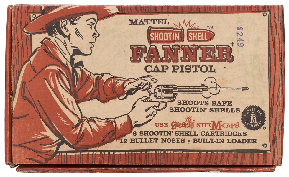  Mattel Shootin’ Shell Fanner Cap Pistol. Los Angeles: Matte...