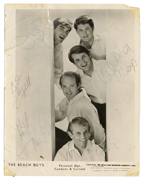  BEACH BOYS AND GLEN CAMPBELL. Rare, signed photo. [Circa De...