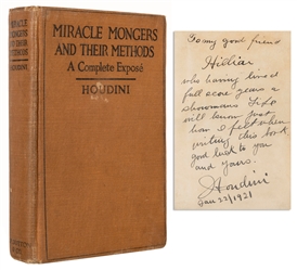 HOUDINI, Harry (Erik Weisz, 1874 – 1926). Miracle Mongers and Their Methods [Signed]. 