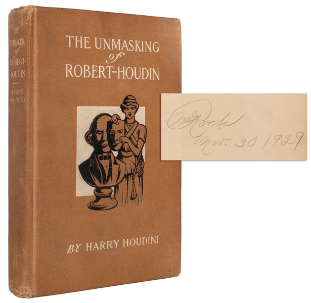  HOUDINI, Harry (Erik Weisz, 1874 – 1926). The Unmasking of ...