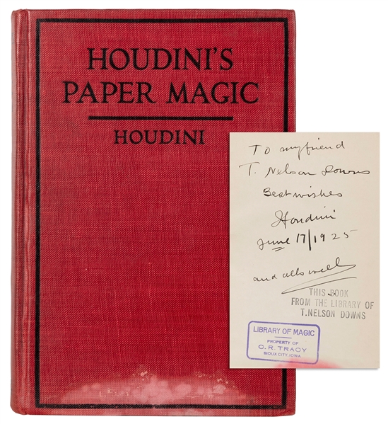  HOUDINI, Harry (Erik Weisz, 1874 – 1926). Houdini’s Paper M...