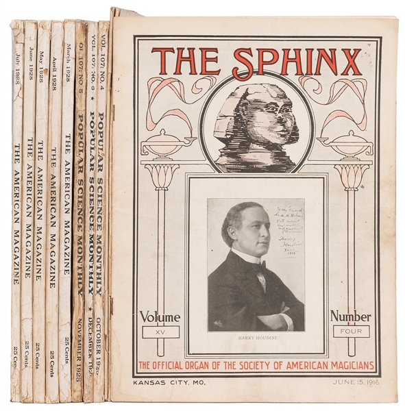  [HOUDINI] Group of Vintage Houdini-Related Periodicals. Inc...