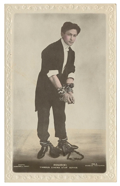  HOUDINI, Harry (Erik Weisz, 1874 – 1926). Tinted Real Photo...