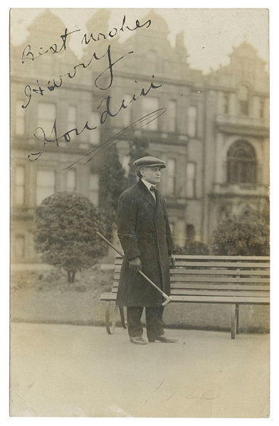  HOUDINI, Harry (Erik Weisz, 1874 – 1926). RPPC of Houdini, ...