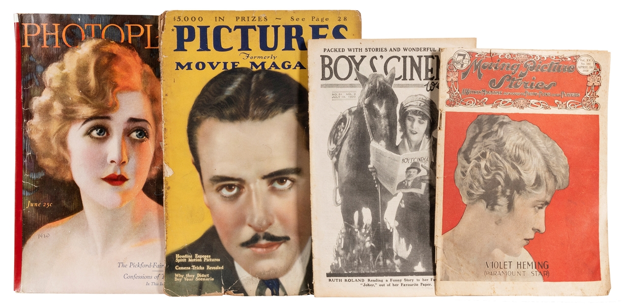  [HOUDINI] Four Houdini-Related Cinema Periodicals. Includin...