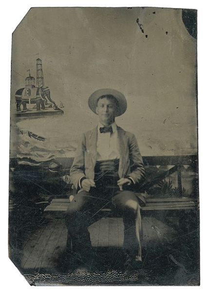  HOUDINI, Harry (Erik Weisz, 1874 – 1926). Tintype Portrait ...