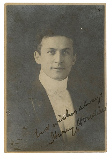  HOUDINI, Harry (Erik Weisz, 1874 – 1926). Inscribed and Sig...