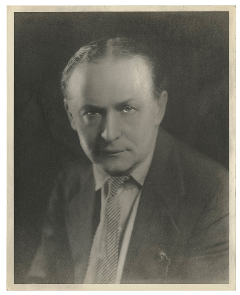  HOUDINI, Harry (Erik Weisz, 1874 – 1926). Portrait of Harry...