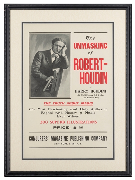  HOUDINI, Harry (Erik Weisz, 1874 – 1926). The Unmasking of ...